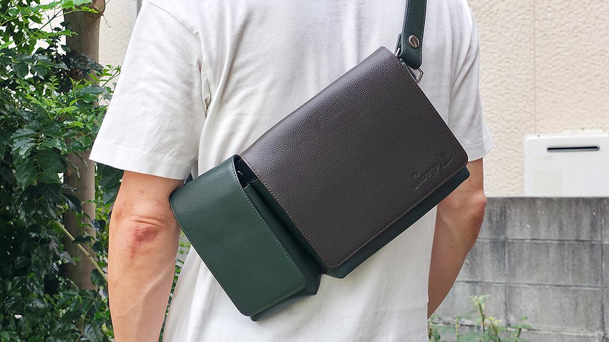 ストラップを外せばクラッチに。厚さ3cmで外出アイテムが収まる本革スリングバッグが素晴らしい