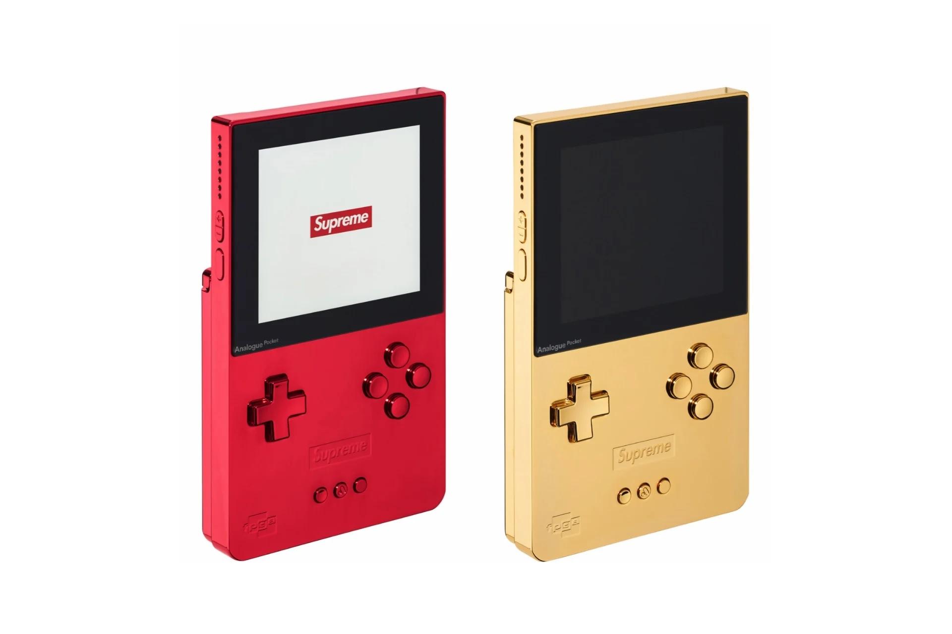 Supremeコラボ。レトロゲーム機Analogue Pocketに赤と24金メッキの限定
