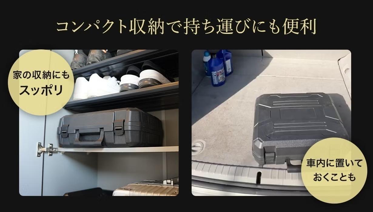 バケツ1杯の水でOK。水道もコンセントもいらないコードレス高圧洗浄機