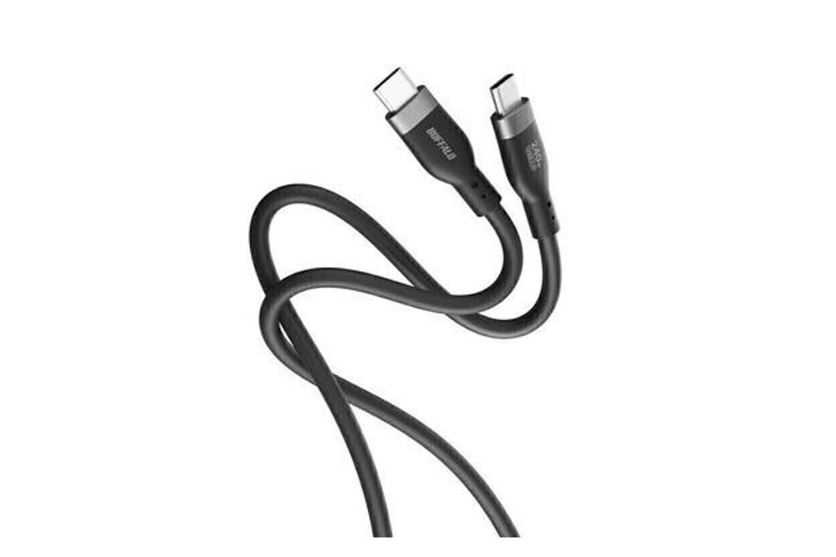 巻き癖が気になる人へ。絡まりにくいバッファローのシリコン製USB-Cケーブル