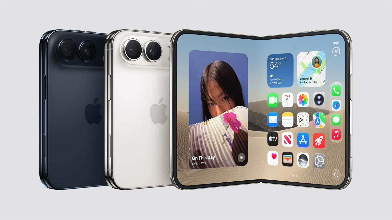 アップル初の折りたたみスマホ「iPhone Duo」は36万4800円から。Apple