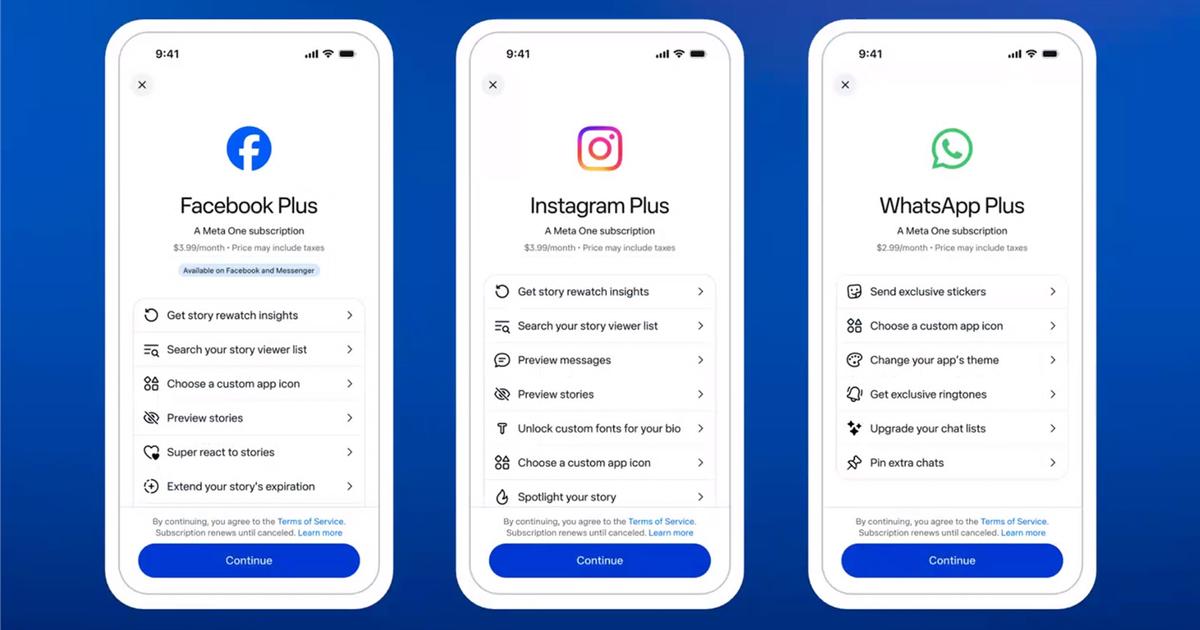 インスタやフェイスブックの有料プラン「Meta One」日本でも開始。ただし広告非表示化は非対応