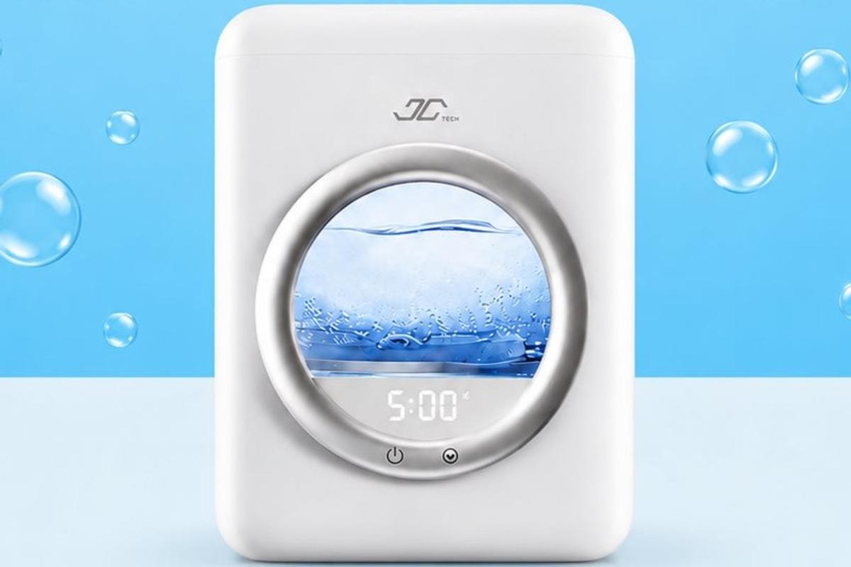 洗剤なし・水と塩だけで小分け洗い。卓上サイズの充電式洗浄機がちょうどいい