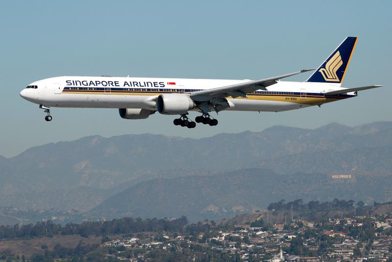 A Singapore Airlines plane.