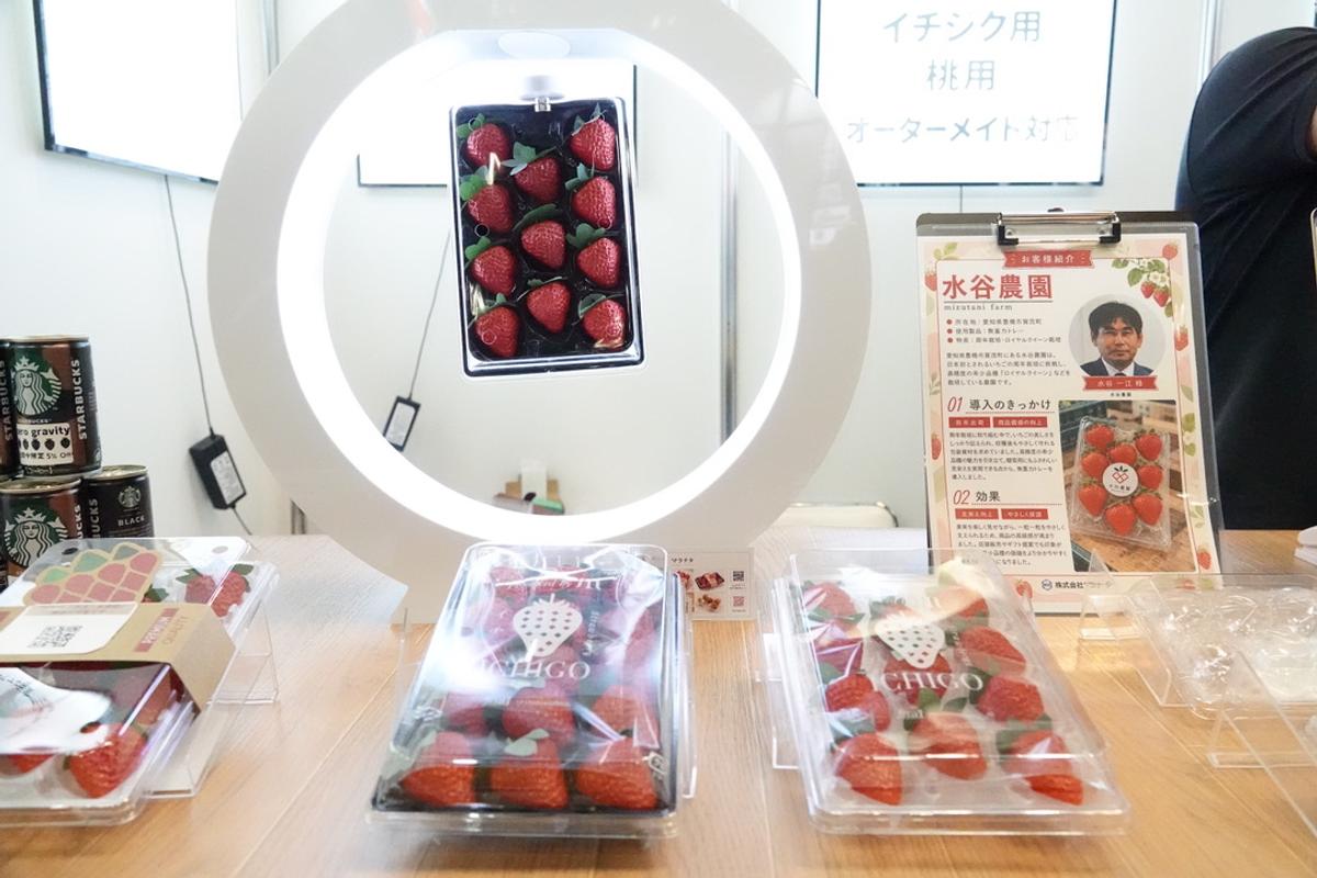 フルーツは浮かせて守る。その名も「無重力トレー」