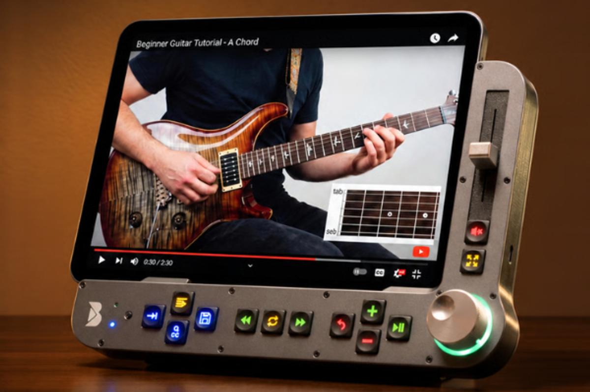 楽器練習中のタブレット操作、面倒くさくない？ だったらタブレットにボタンいっぱい付けちゃおう