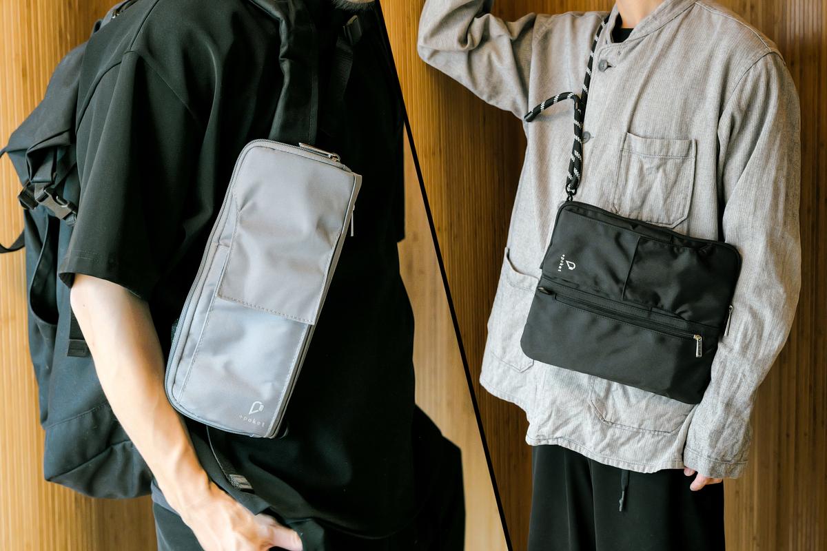 サコッシュがリュックに合体。移動中は小物整理しやすく、旅先では身軽に動けるのが便利