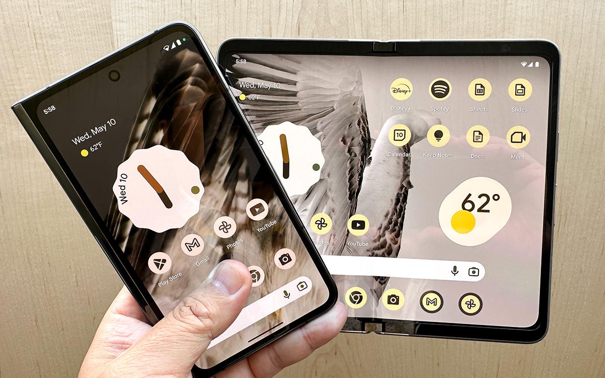 折りたたみ式スマートフォン トリプルカメラ シルバー グーグル初の折りたたみスマホ「Pixel Fold」から分かった