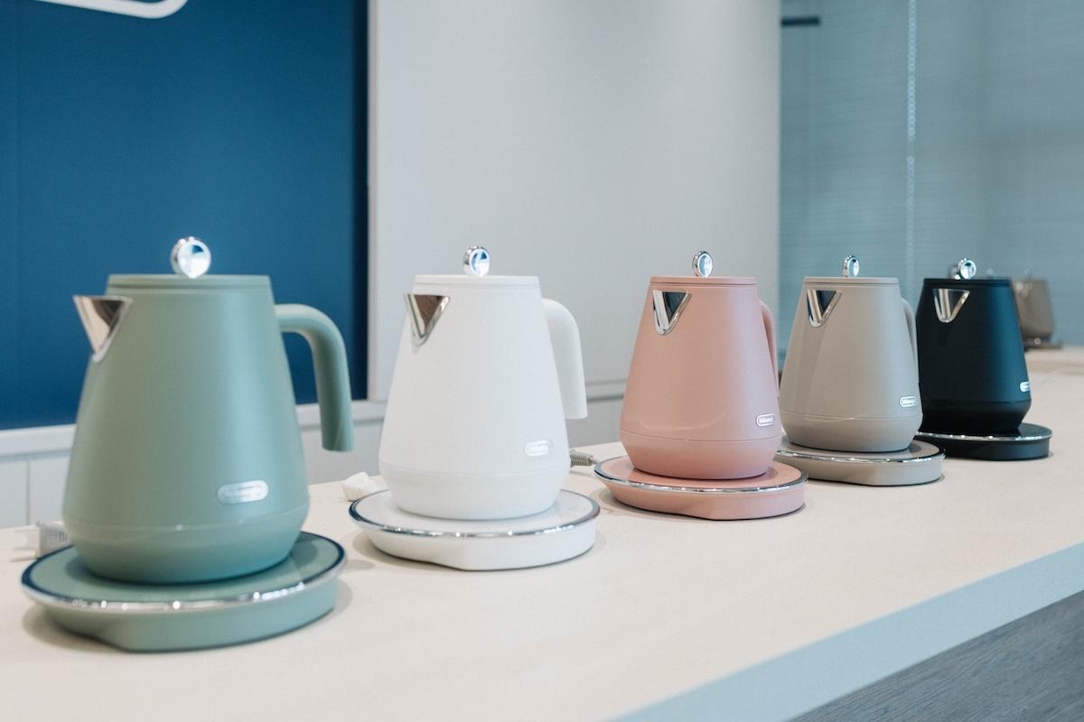 電気カフェケトル KBOE1230J-GY 温度調整機能付き ステンレス ハンド