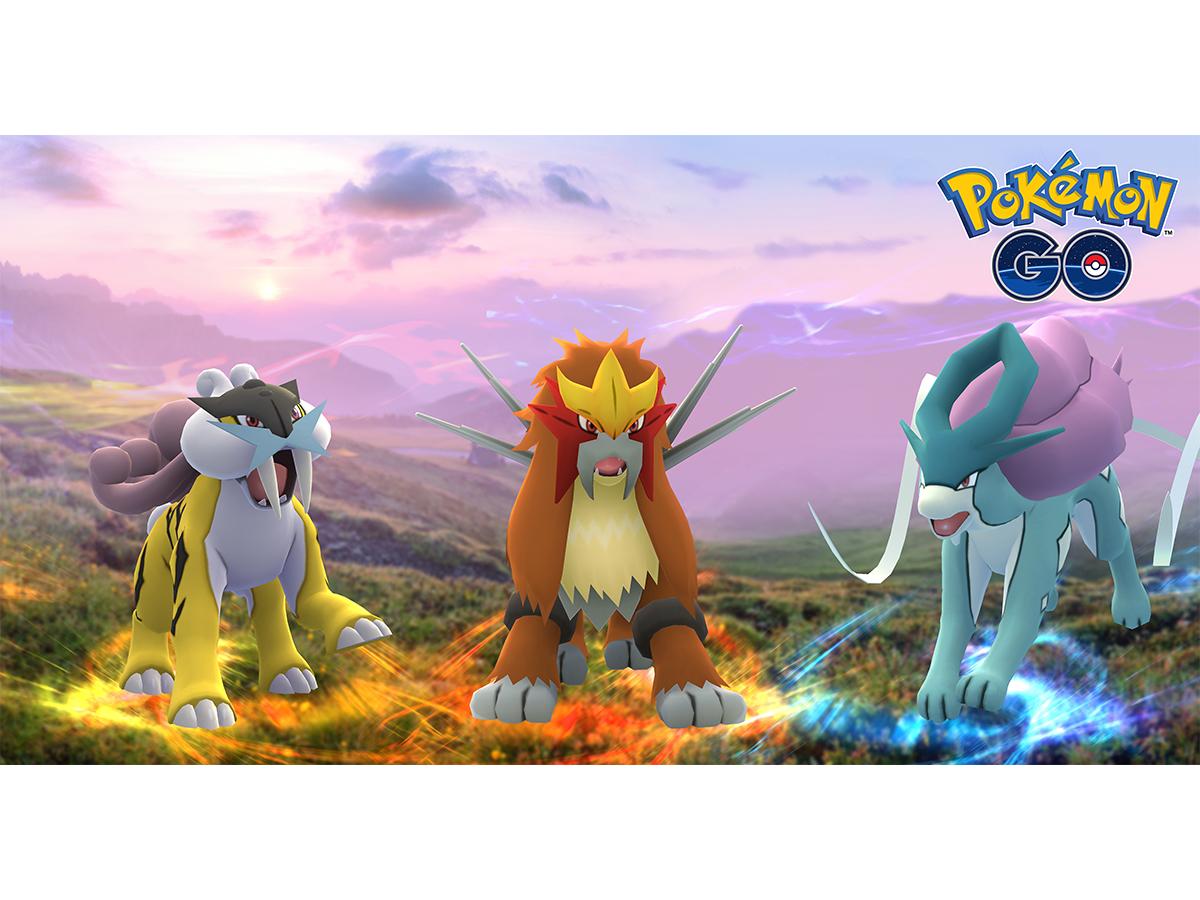 ポケモンGOに伝説のポケモン「ライコウ／エンテイ／スイクン」追加