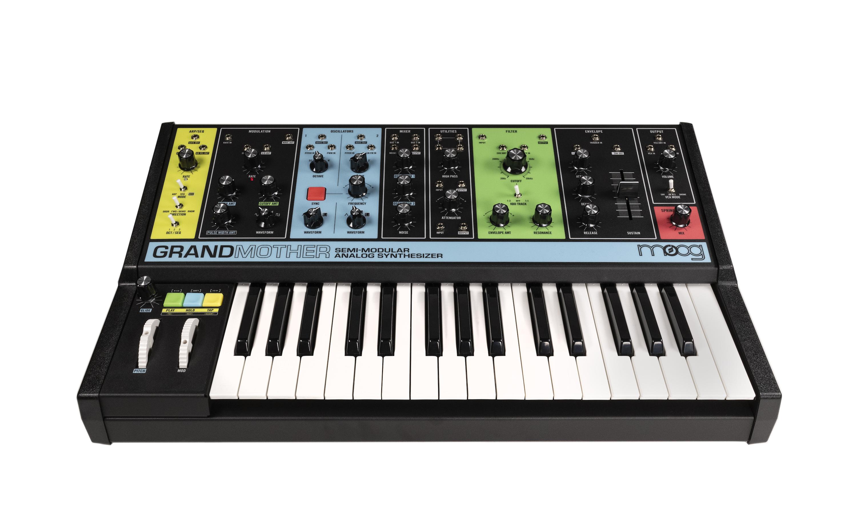週末特価☆Moog セット　セミモジュラーアナログシンセサイザー セミ・モジュラーシンセ「Moog Grandmother」がKORGより発売