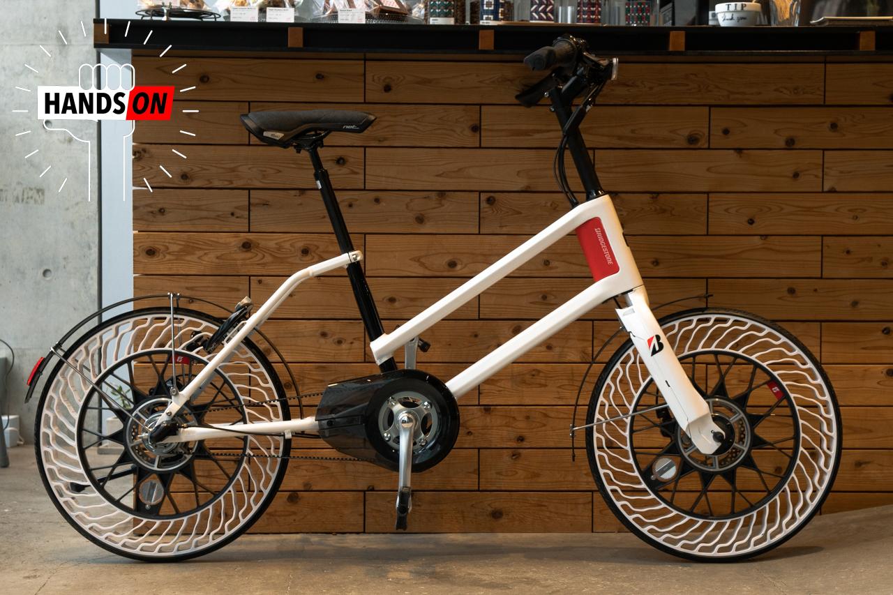 パンクしにくい、自転車 ブリヂストンの「パンクしない自転車」ハンズオン：いずれ街でお馴染み