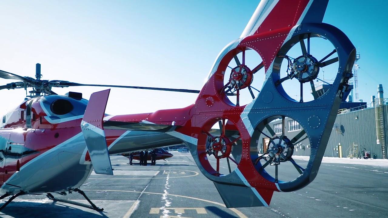 ヘリコプター　テールローター 世界初。テールローターを4枚の電動にしたヘリコプターで、燃費向上