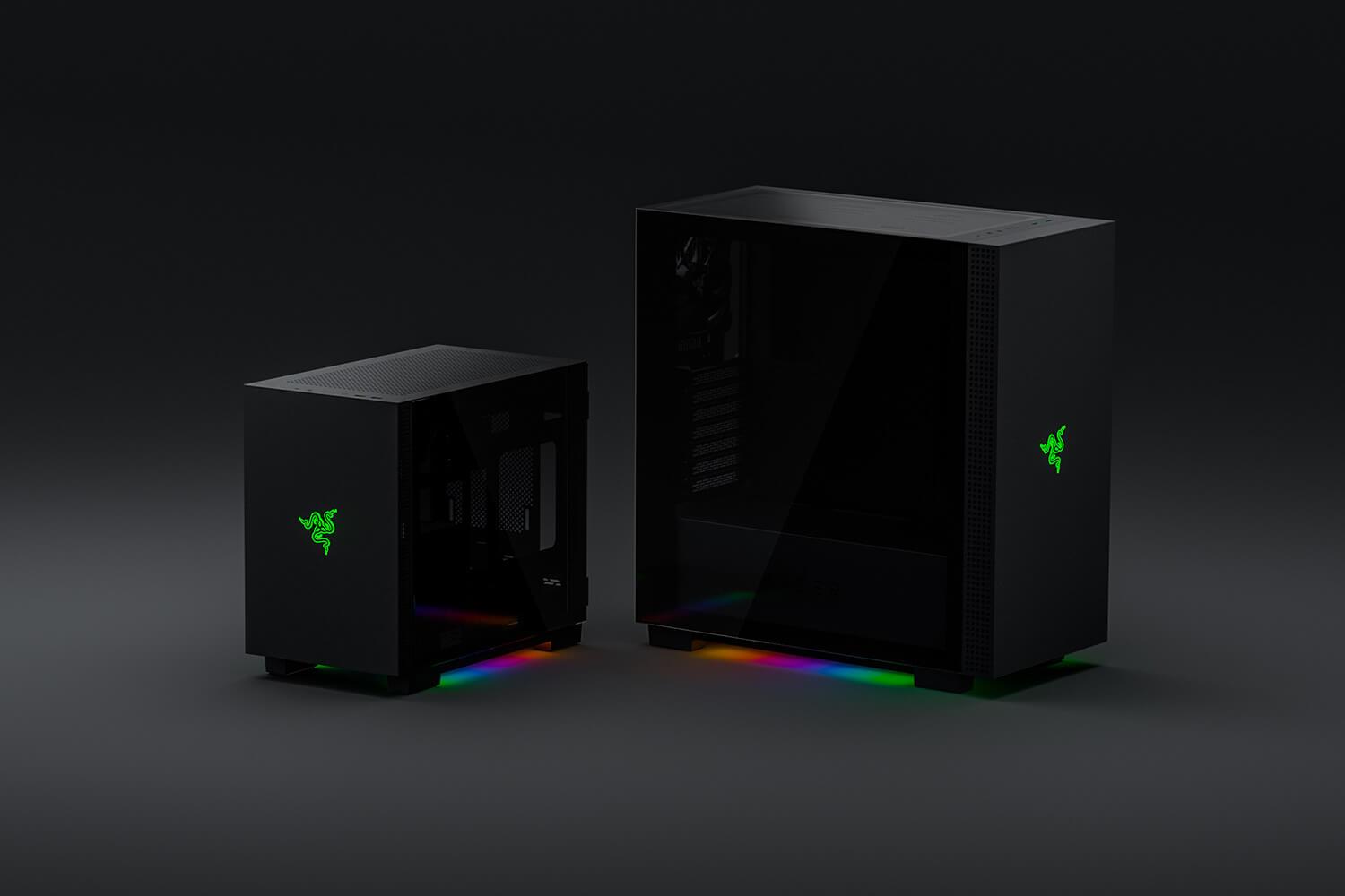 Razerから両面開きのゲーミング用デスクトップPCケースが大小2種登場