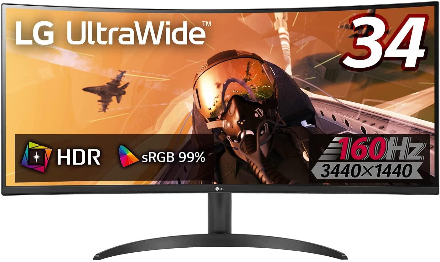 LG Gaming ゲーミングモニター 34inch 本体 広々していて没入感も◎。LGの湾曲ゲーミングモニターがAmazon過去最