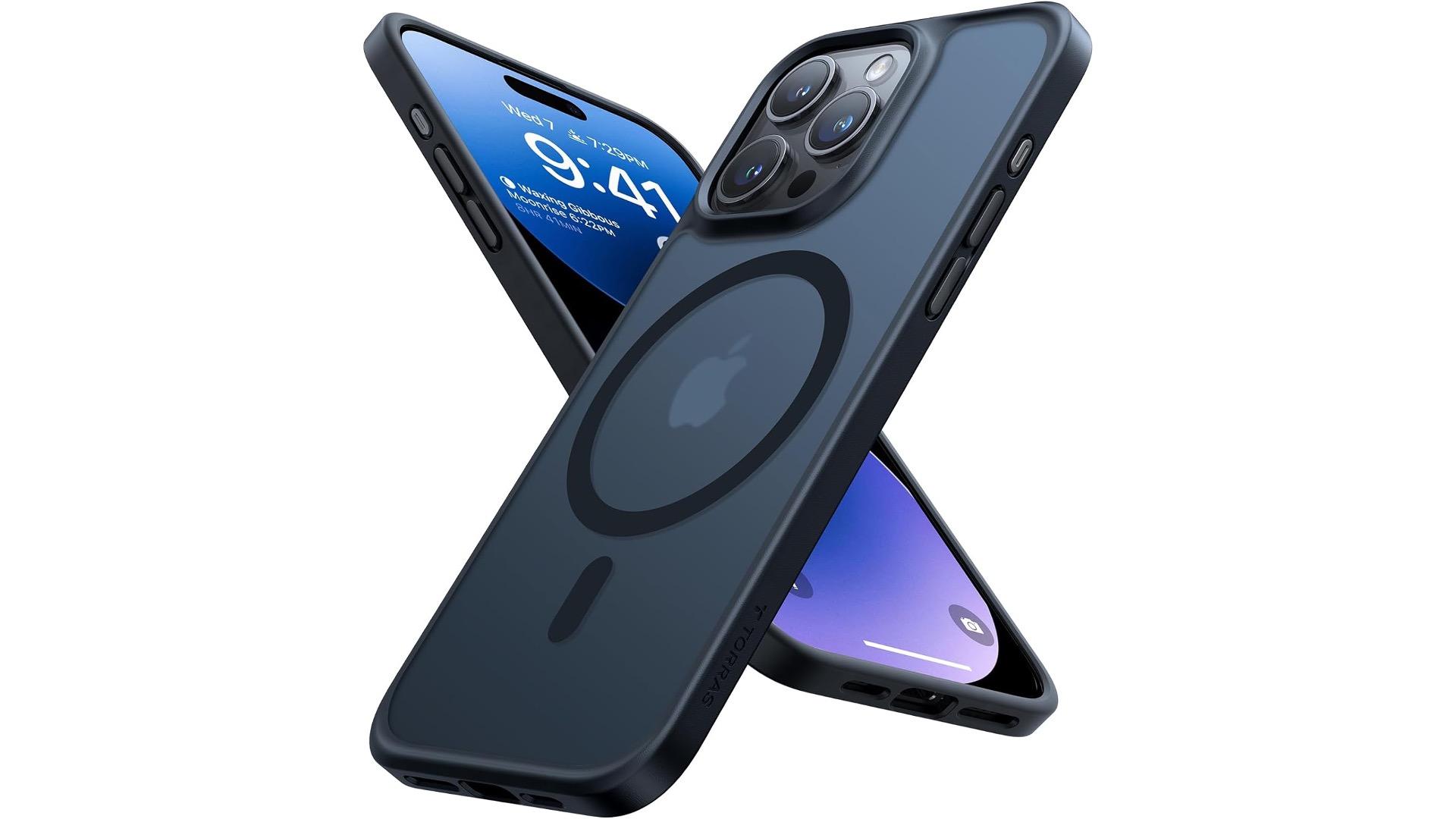 iPhone 15Plus 128GB ブラック TORRASケース付き 決めては手触り