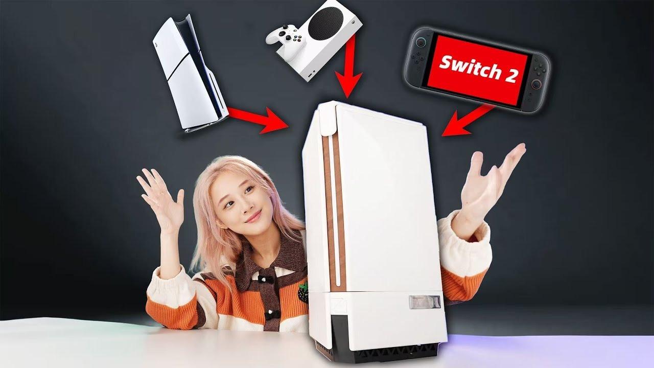 全部入りゲーム機。Switch 2とPS5とXboxをDIYで1台に改造した猛者