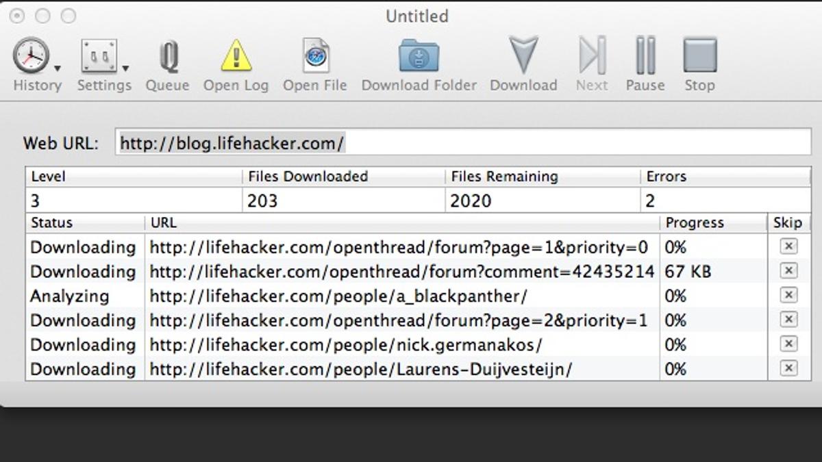 Webサイトを簡単に丸ごとダウンロードできる無料のユーティリティ Sitesucker ライフハッカー ジャパン
