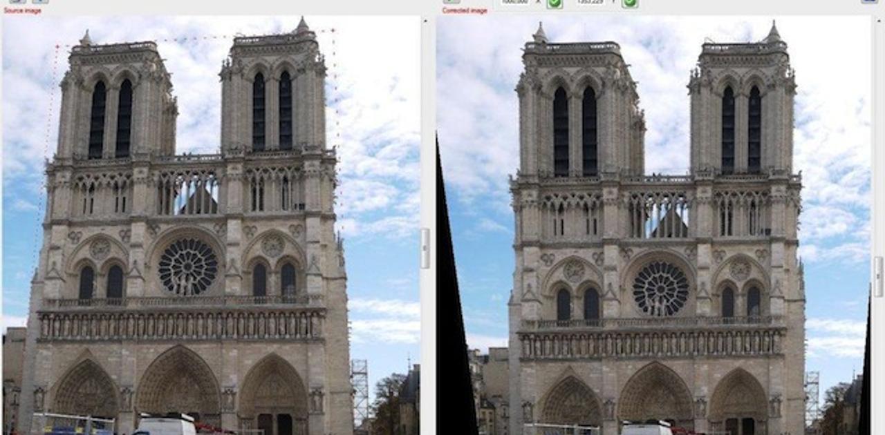 被写体が傾いてしまった画像を自動修正できる『Perspective Image Correction』