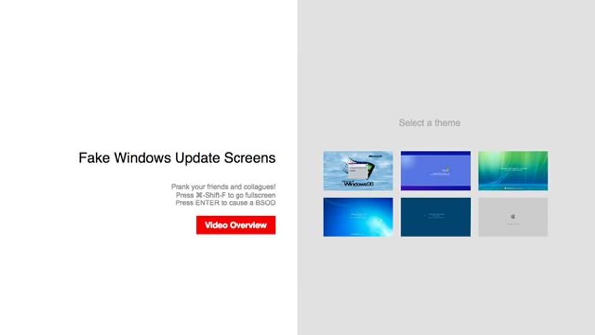 ブラウザ上でwindowsのアップデート画面を表示できるサイト Fake Windows Update Screens ライフハッカー ジャパン