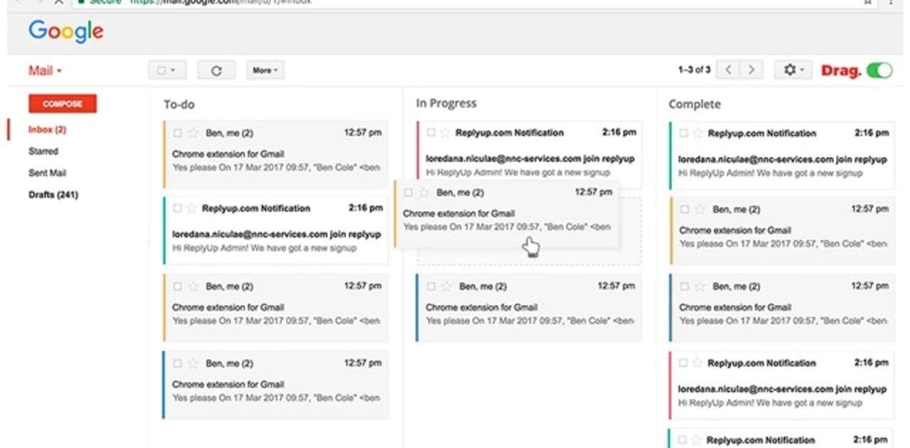 Gmailの全メールをタスクリストに変身させる拡張機能「Drag」 ライフハッカー[日本版]