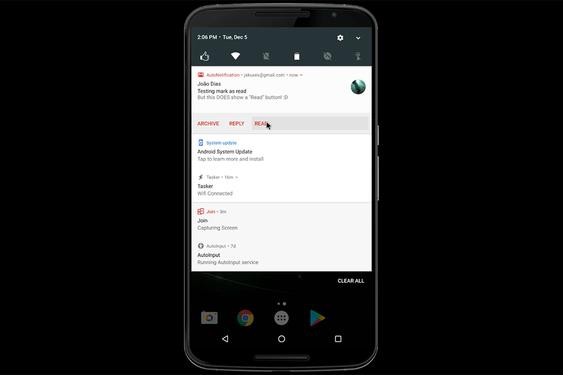 Androidの通知領域でGmailを既読にできるアプリ『AutoNotification』