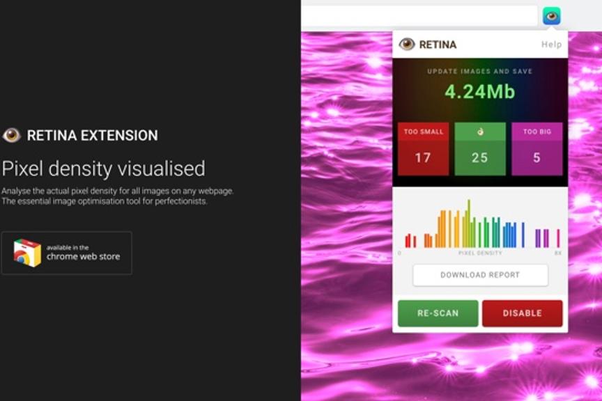 画像がRetinaディスプレイに対応されているかチェックできる拡張機能「Retina Check Extension」