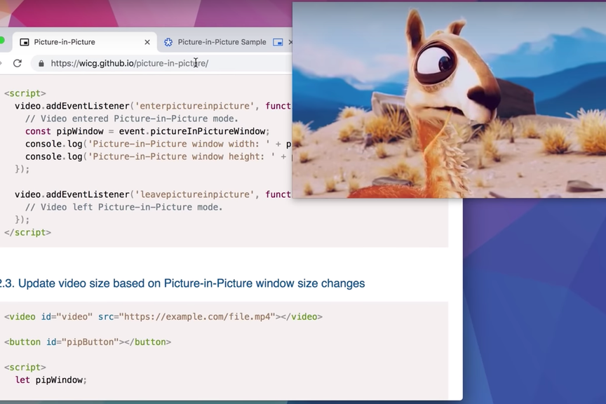 Chrome 70でピクチャーインピクチャー動画を見られるようになりました