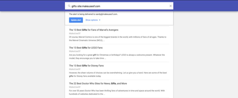 Googleアラートのオプション画面
