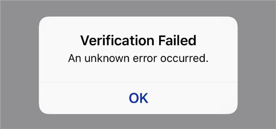 iCloudにサインイン/アウトする時に検証に失敗する