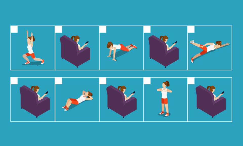 運動と休息が交互にあるカレンダー的なイラスト