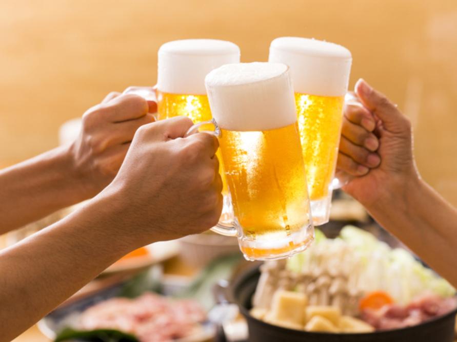 ビールで乾杯