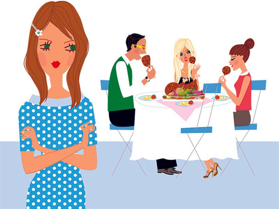 食事の悩みを抱える女性