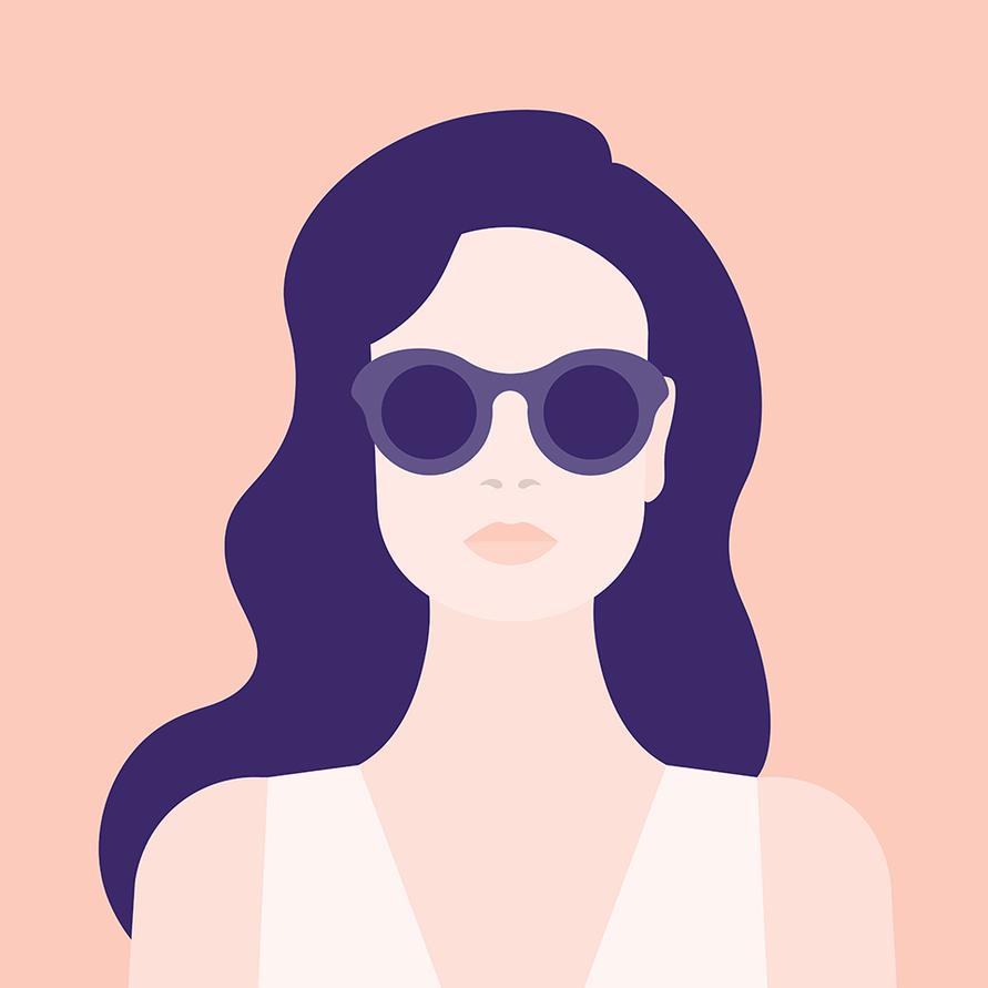 サングラスをかけた女性