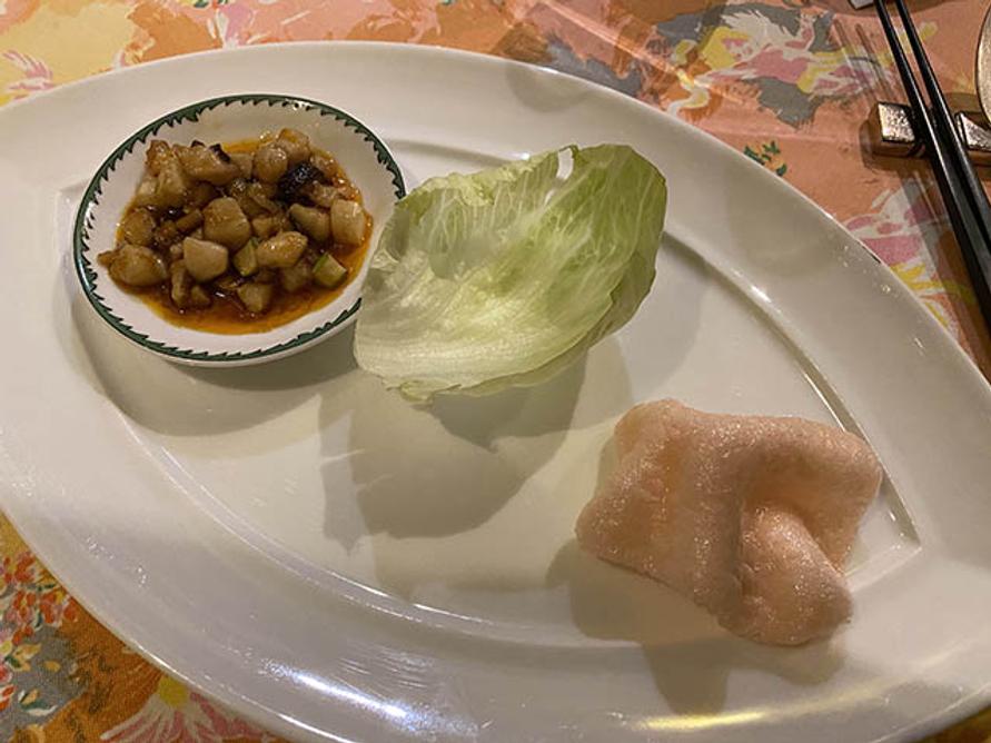 ハタの辛煮レタス