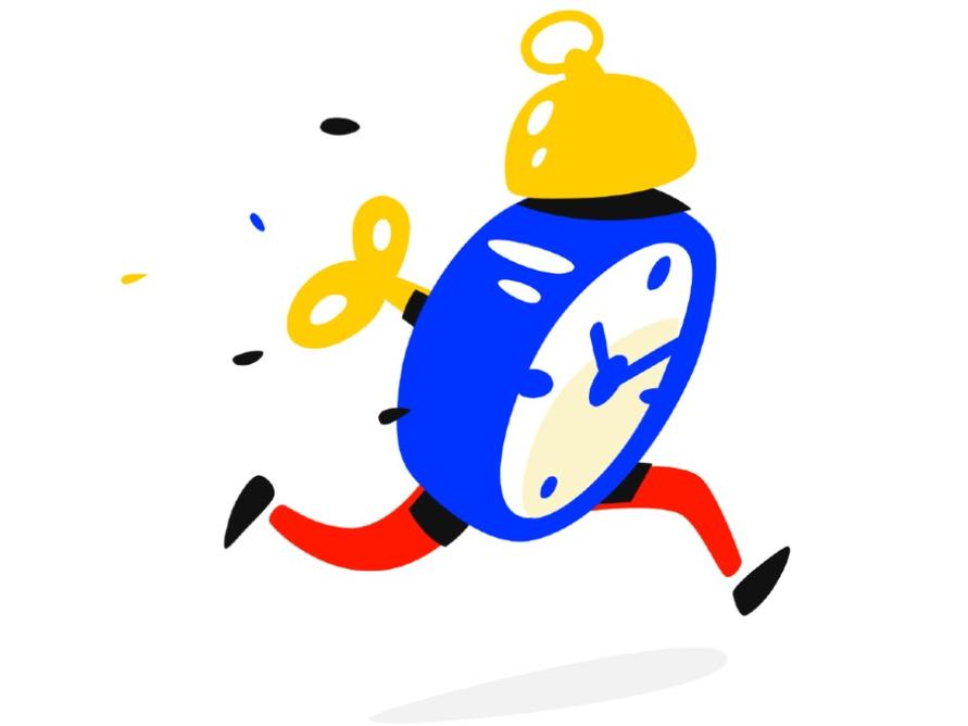 走る時計
