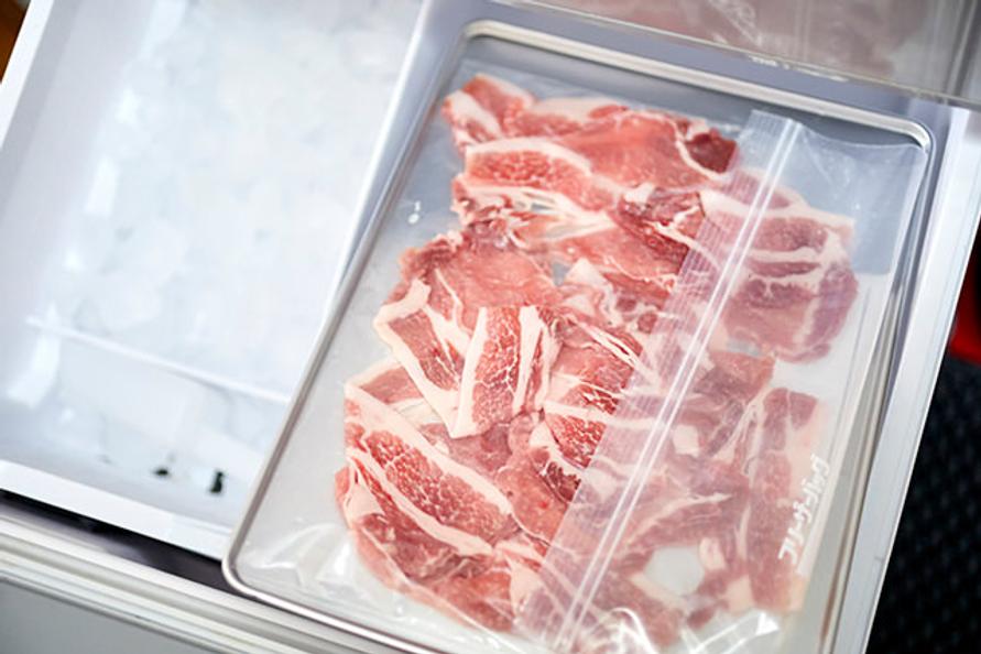 肉の冷凍手順