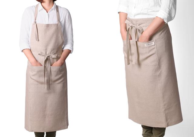 バーミキュラ オーガニック リネンエプロン sumi エプロン/リネン/三島