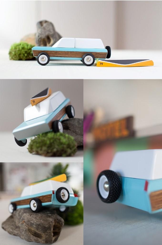 Amazon | Candylab Toys Woodie Wooden Car With Surfboard