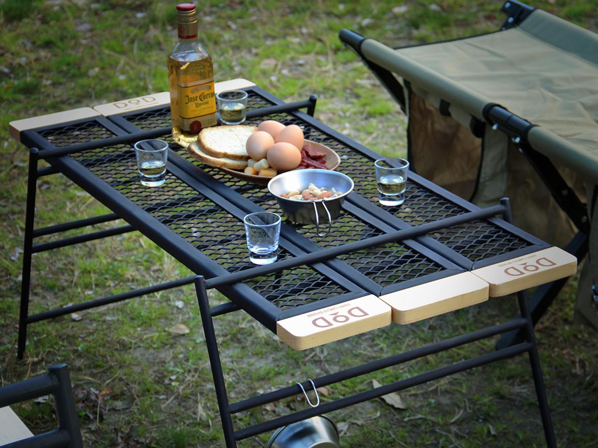 初心者もDIYできる、調理台やラックに変幻自在なキャンプ用テーブル