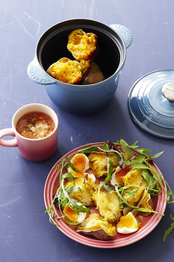 ルクレーゼ めんどくさい ブラック スクエア24cmココットグリル24cm  