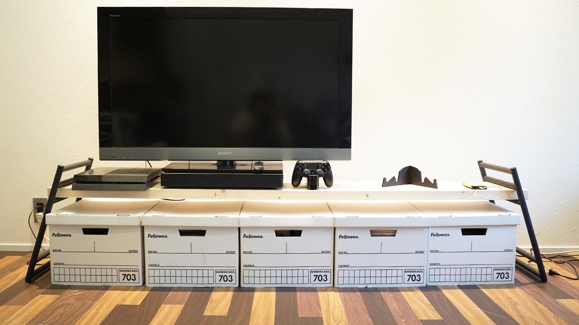 6000円でテレビ台がカンタンDIYできるなんて！｜アウトドアな家