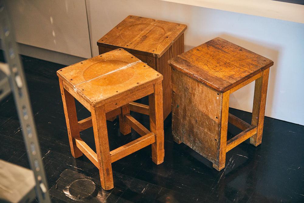 椅子 小学校 中学校 図工室 古道具屋 理科室 - 机/テーブル
