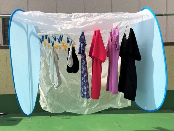 花粉対策考えてる このカバーが 大切な服を外干しのストレスから守ってくれるんだ マイ定番スタイル Roomie ルーミー