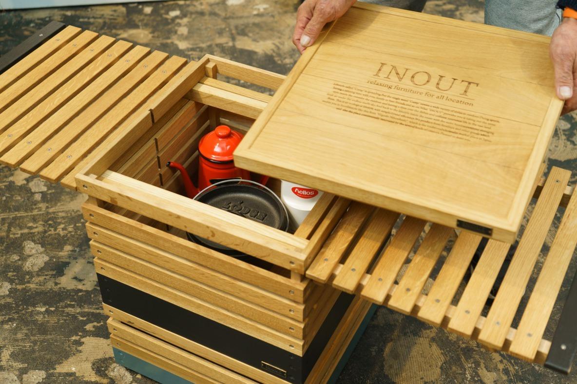 イナウト inout Stack BOX High Cover Woodセット - テーブル・チェア 