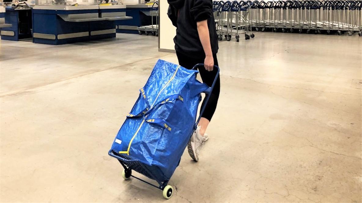 定番スタイル IKEA フラクタXL 3枚セット エコバッグ トロリー用バッグ 