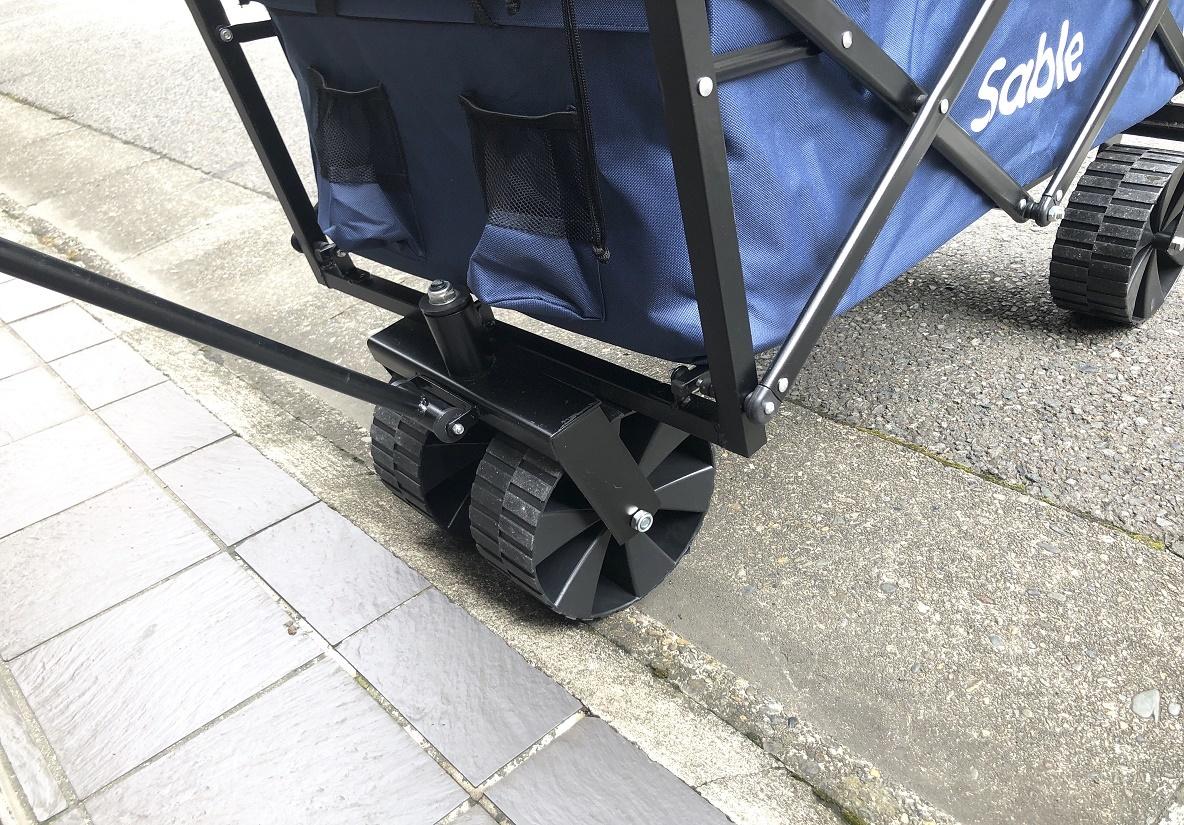 Sable キャリーカート アウトドア ワゴン キャリーワゴン 耐荷重100kg 108L大容量 折りたたみ式 手洗い可 Sableのキャリーカートはポケット付がうれしい！隙間に収納できるよ
