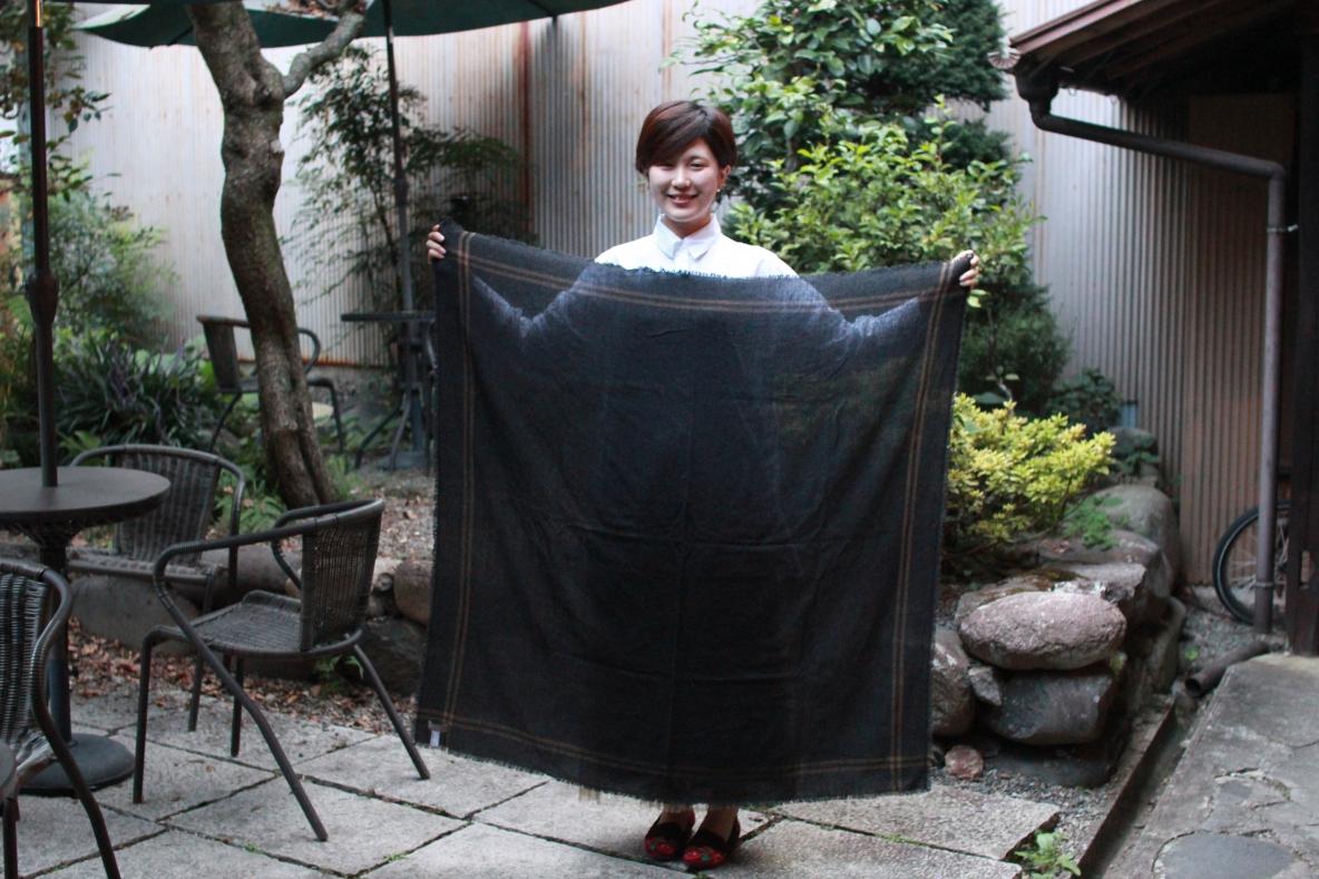 マーガレットハウエル　 カシミア＆ウール　マフラー　ストール　ターコイズブルー ASAUCE MELER アソースメレ AM24F-ST101 カシミヤマイクロ