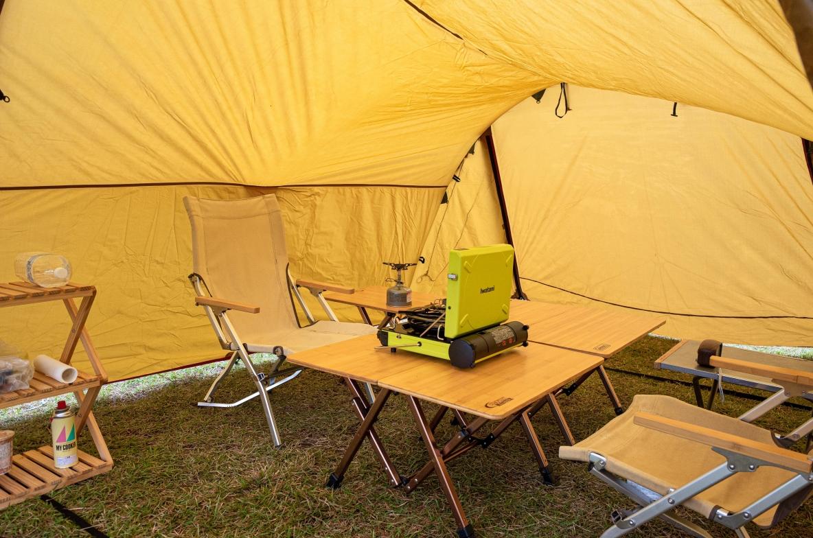 スノーピークのヴォールトで寒い季節もキャンプを楽しもう！カンタン