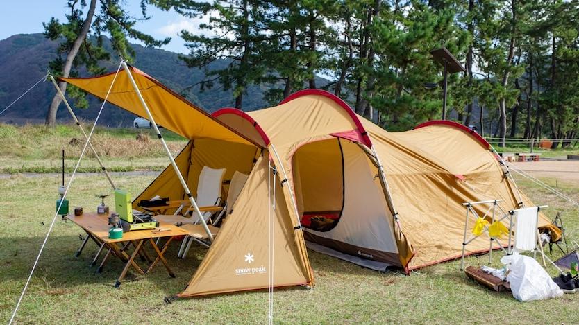 【定番色】テント 簡単設営1人～4人用 アウトドアキャンプおうち時間 オレンジ